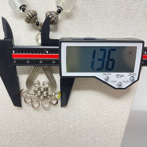 Handcrafted Boho‎ Beaded Necklace Wire-Wrapped Pendant Glass Beads - Picture 8 of 11